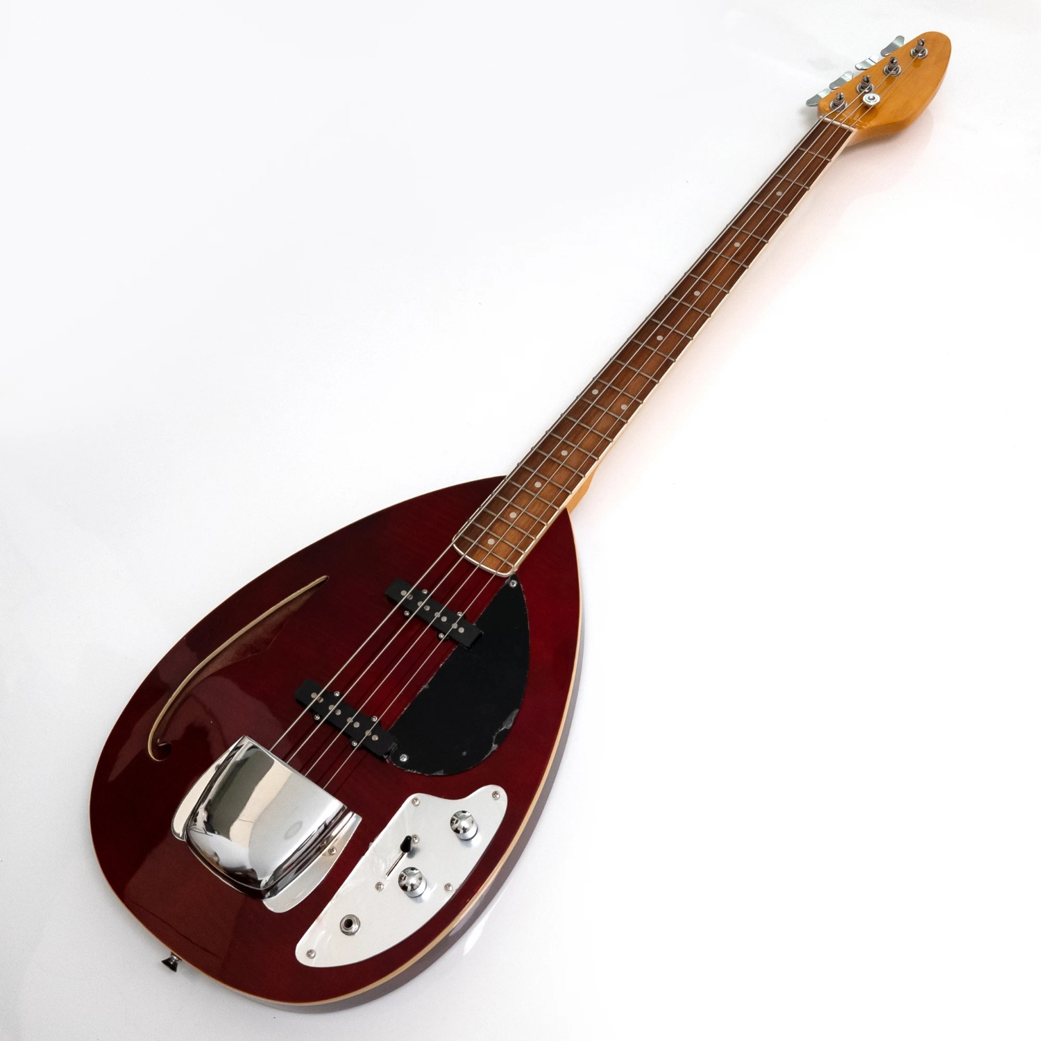 Bass Guitar Fretless - 4-струнная электрическая бас-гитара с полуполым корпусом,