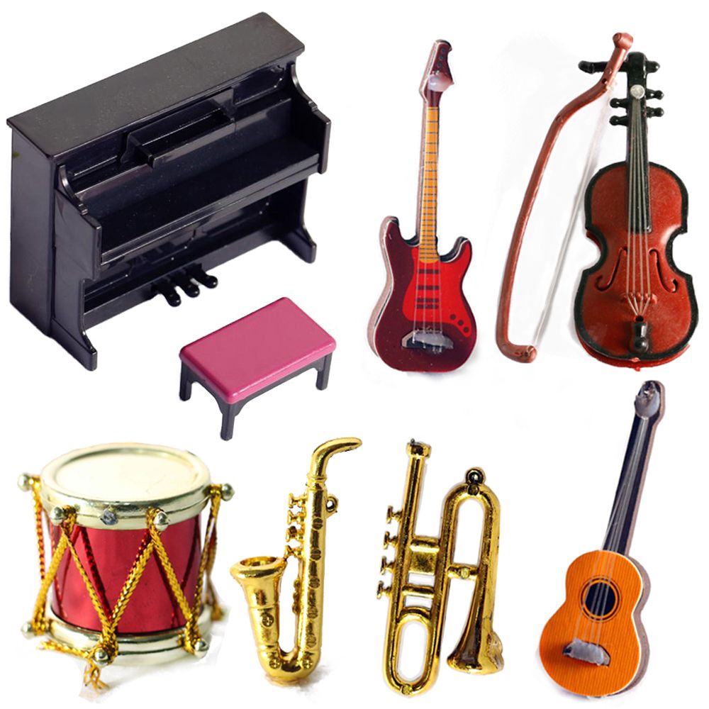 Musical Instrument Gif - Миниатюрные куклы, музыкальные инструменты, масштаб 1/12,