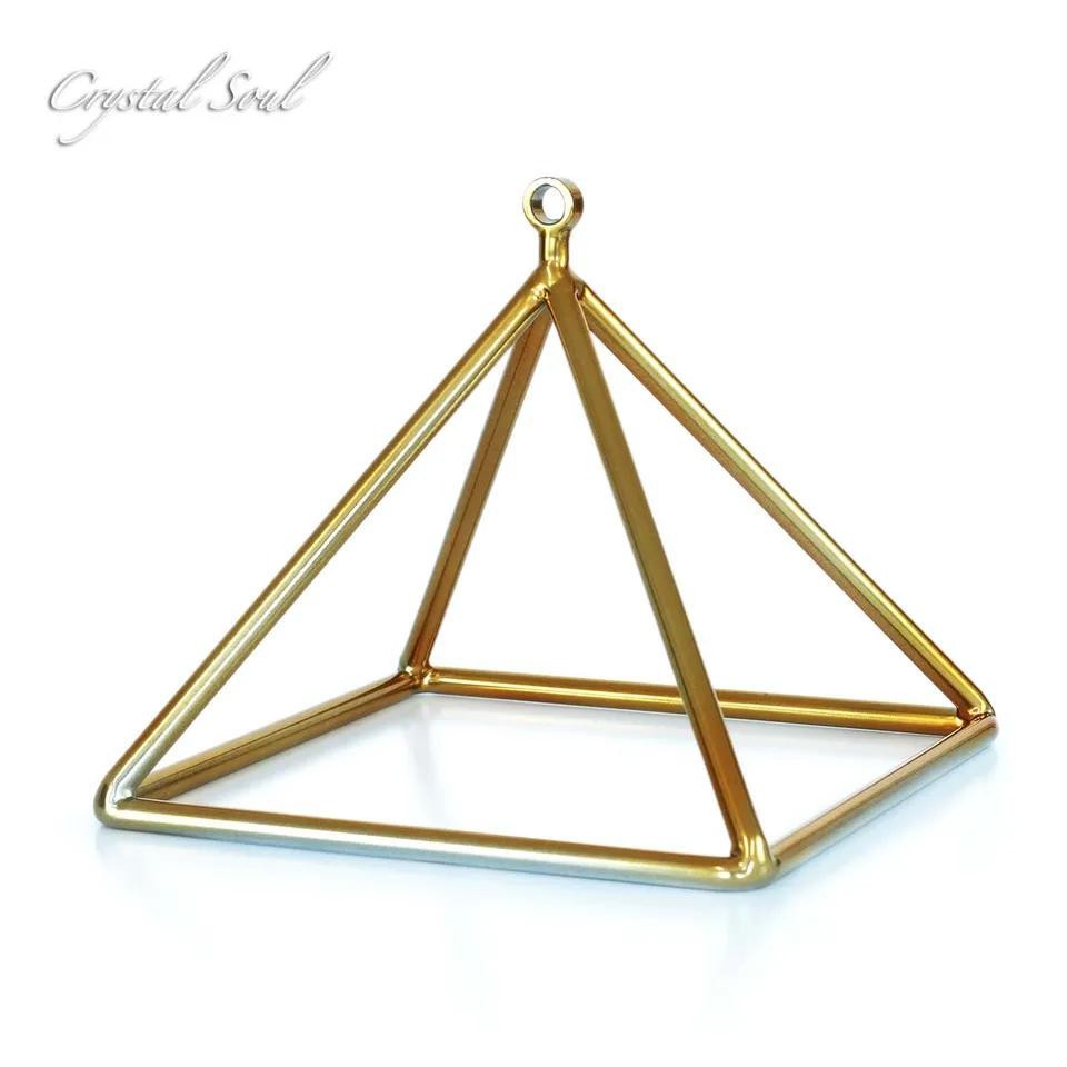 Musical Instrument Triangle - 432 Гц 12-дюймовая хрустальная пирамида, Золотая