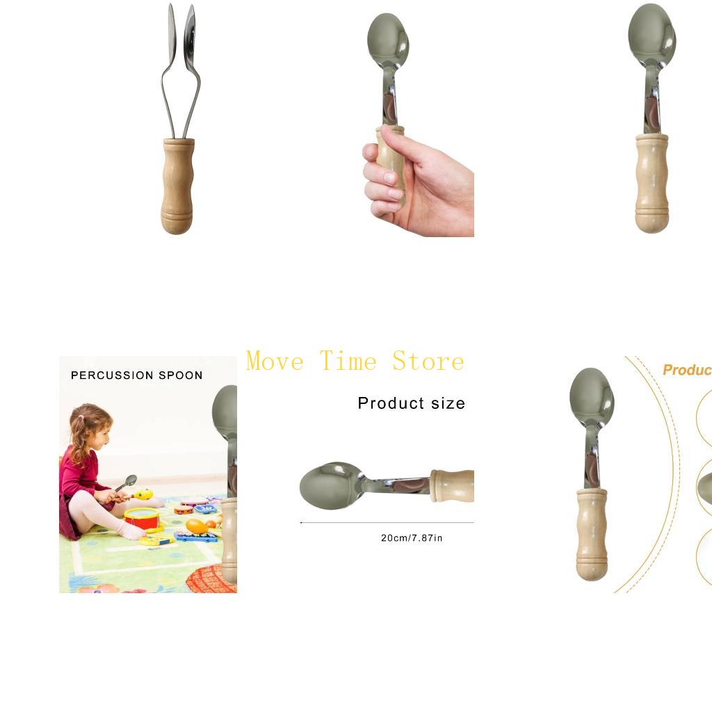 Musical Instrument Clapper - Музыкальная ложка с деревянной ручкой 92ME,