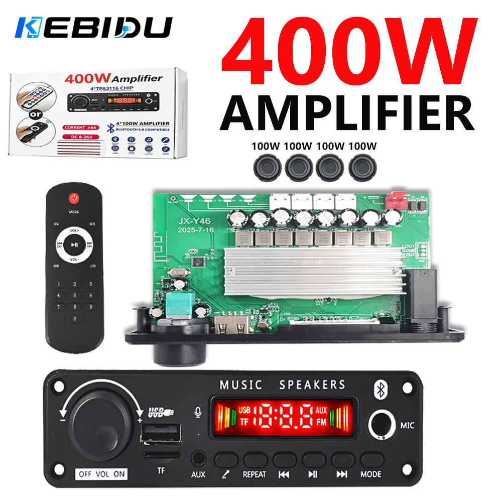 Musical Instrument Recorder - Усилитель KEBIDU 400W для автомобиля, MP3-плеер,