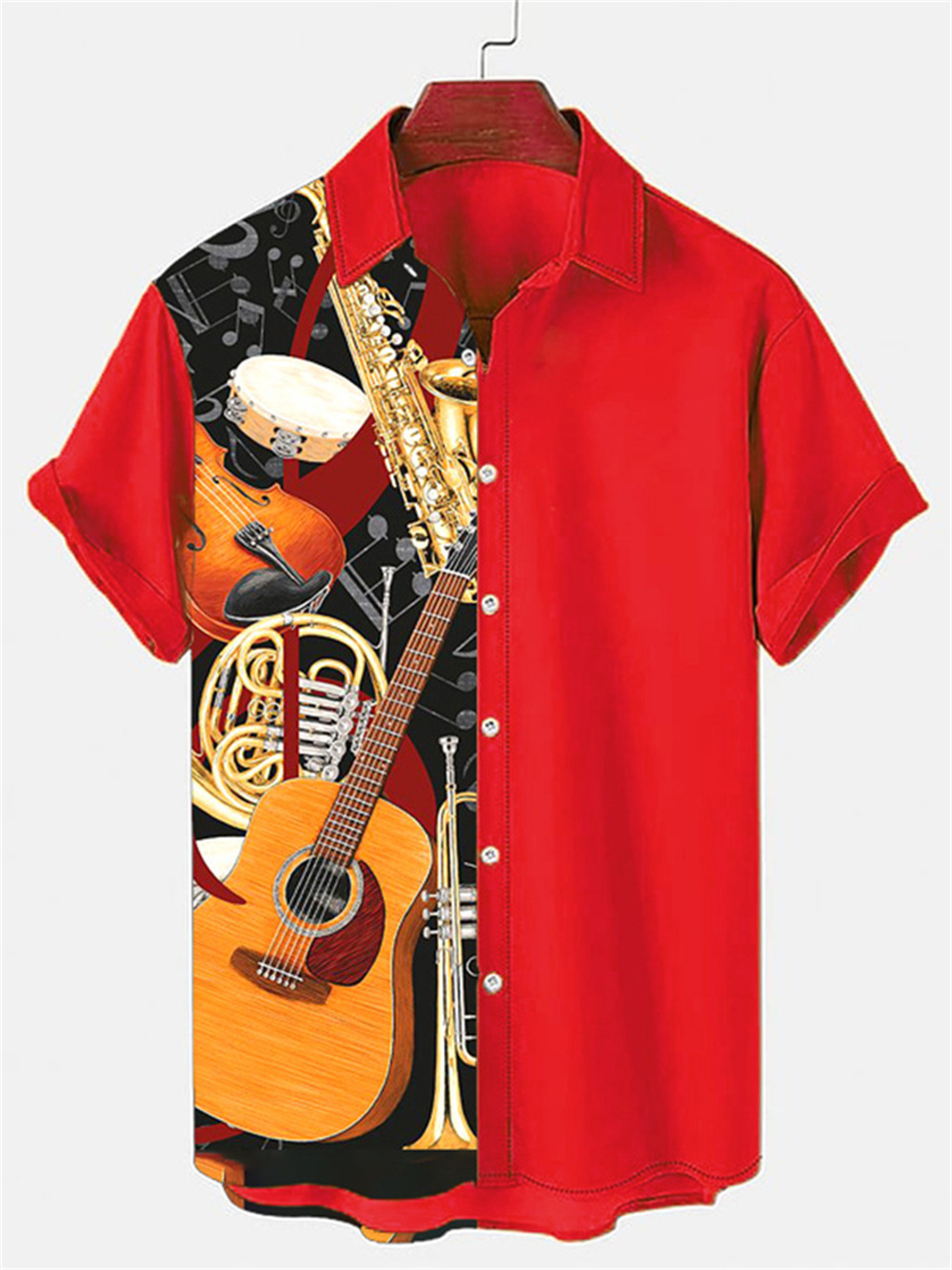 Musical Instrument Hawaii - Летняя трансграничная новая гавайская рубашка с