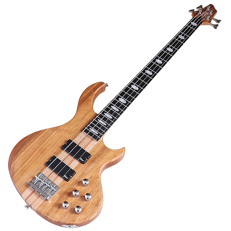 Bass Guitar Fretless - 4-струнная активная электробас-гитара с цельным грифом,
